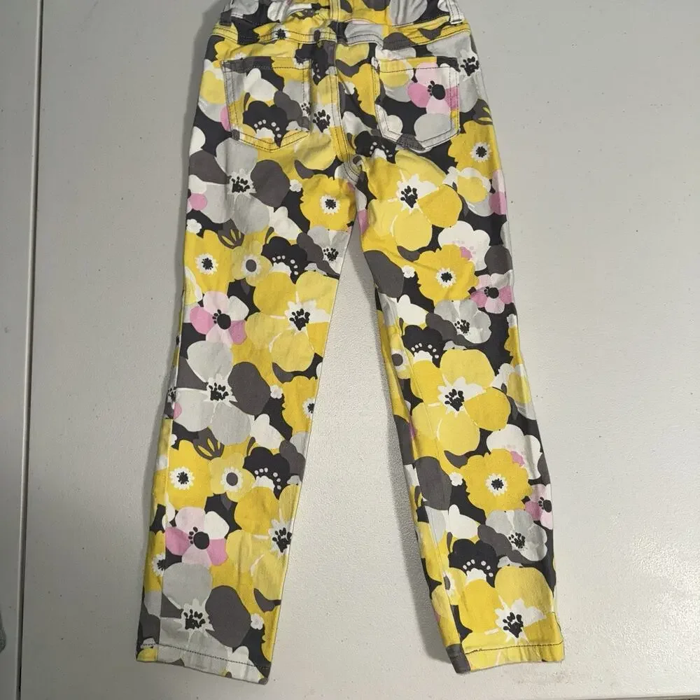 Gymboree Girl 5 Denim Jeans Multicolor Floral Print Casual Basic Everyday